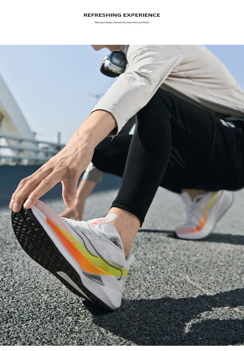 Lightweight carbon board running shoes with breathable mesh and nonslip sole 326