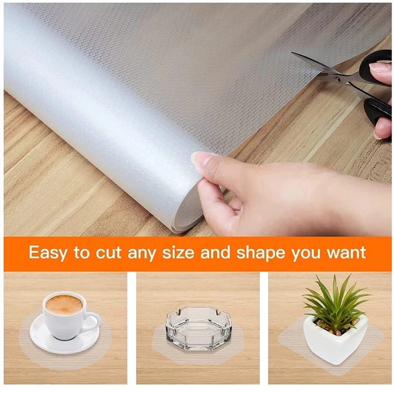 1roll Non Adhesive Shelf Liner For Kitchen Cabinet, Waterproof