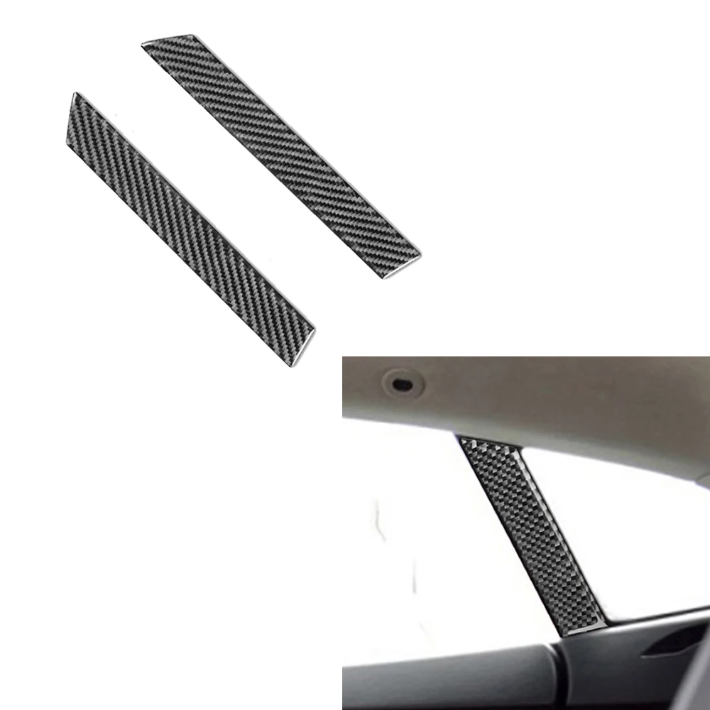 

Rear Door Window Pillar Cover Trim Real Carbon Fiber Stickers For Tesla Model S 2012-2020 Car Interior Styling Accessories