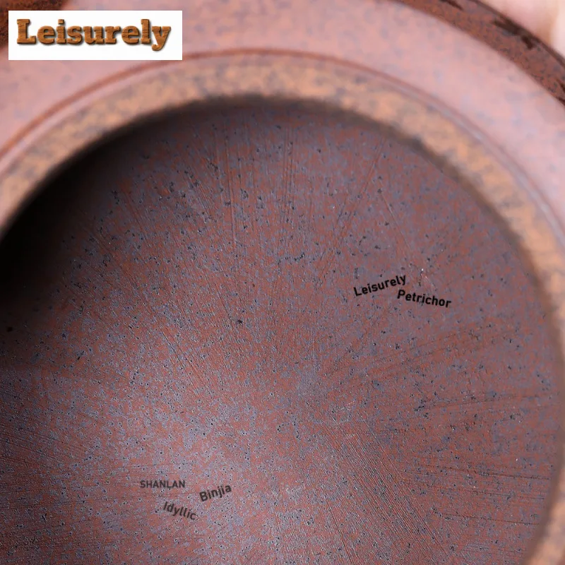 200ml Yixing Purple Clay Teapots Handmade Curve Pot Raw Ore Wood-fired Porcelain Mud Tea Brewing Kettle With Filter Zisha Teaset