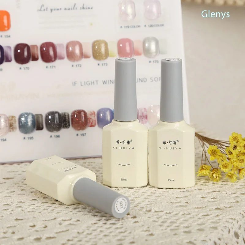 Glenys Mingyi 200 컬러 대형 세트, 네일 오일 젤 2023, 새로운 인기 컬러 네일샵, 특별 네트워크 오픈 레드 투오케
