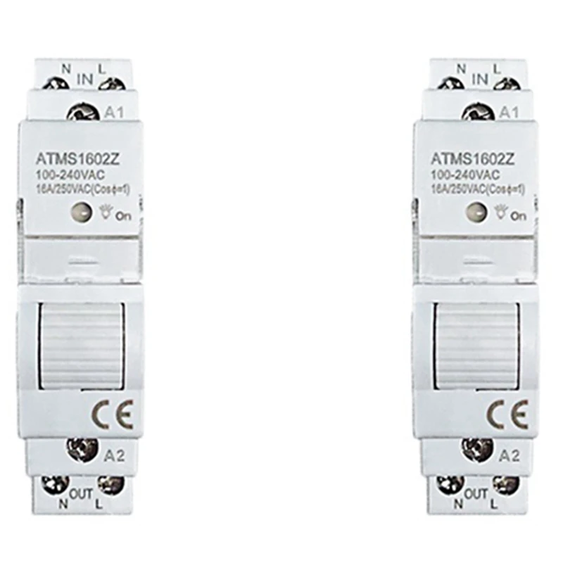 

2X Tuya Smart Life Zigbee 16A Din Rail 1P Switch Kwh Meter With Energy Monitor Timer Support App Remote Control