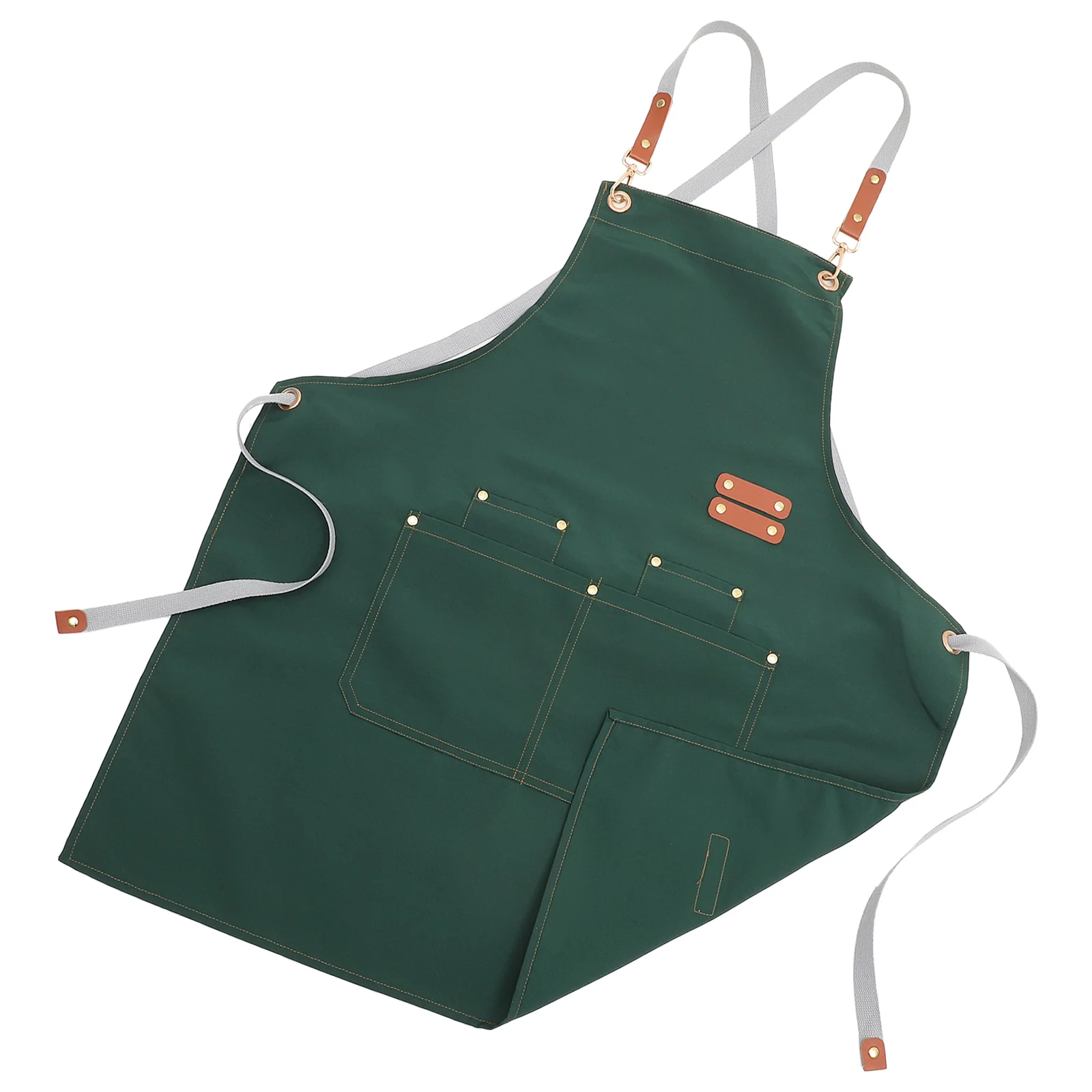 

Kitchen Apron With Pocket Simple Canvas Apron Multi-functional Apron Water-proof Cooking Apron Adjustable Kitchen Apron