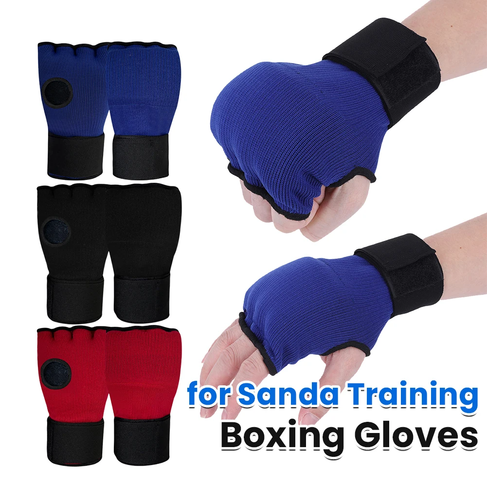 Boxing Hand Wrap Inner Gloves Half Finger Gel Boxing Glove for Muay Thai MMA Kickboxing Martial Arts Punching Training Accessori