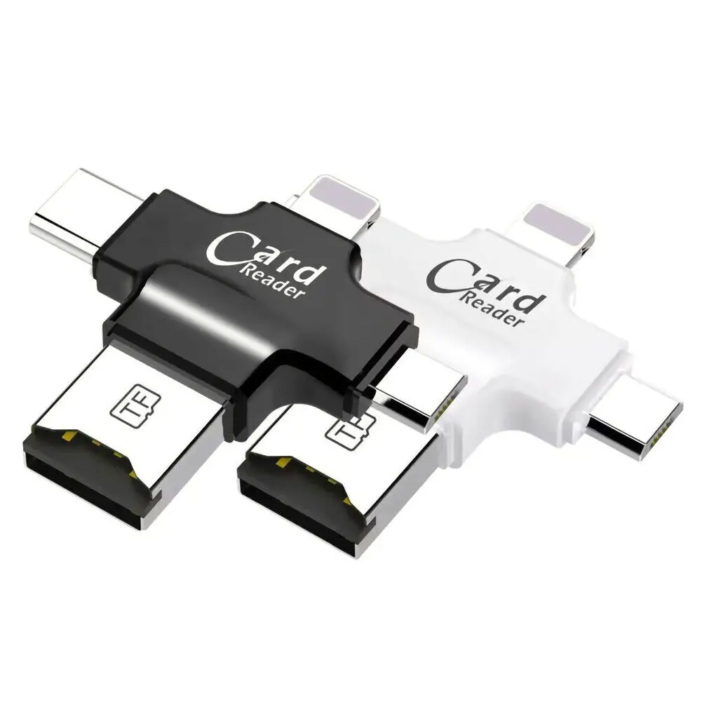 

Многофункциональный кардридер 4 в 1, Type-c/Micro USB/USB 2,0, все в 1