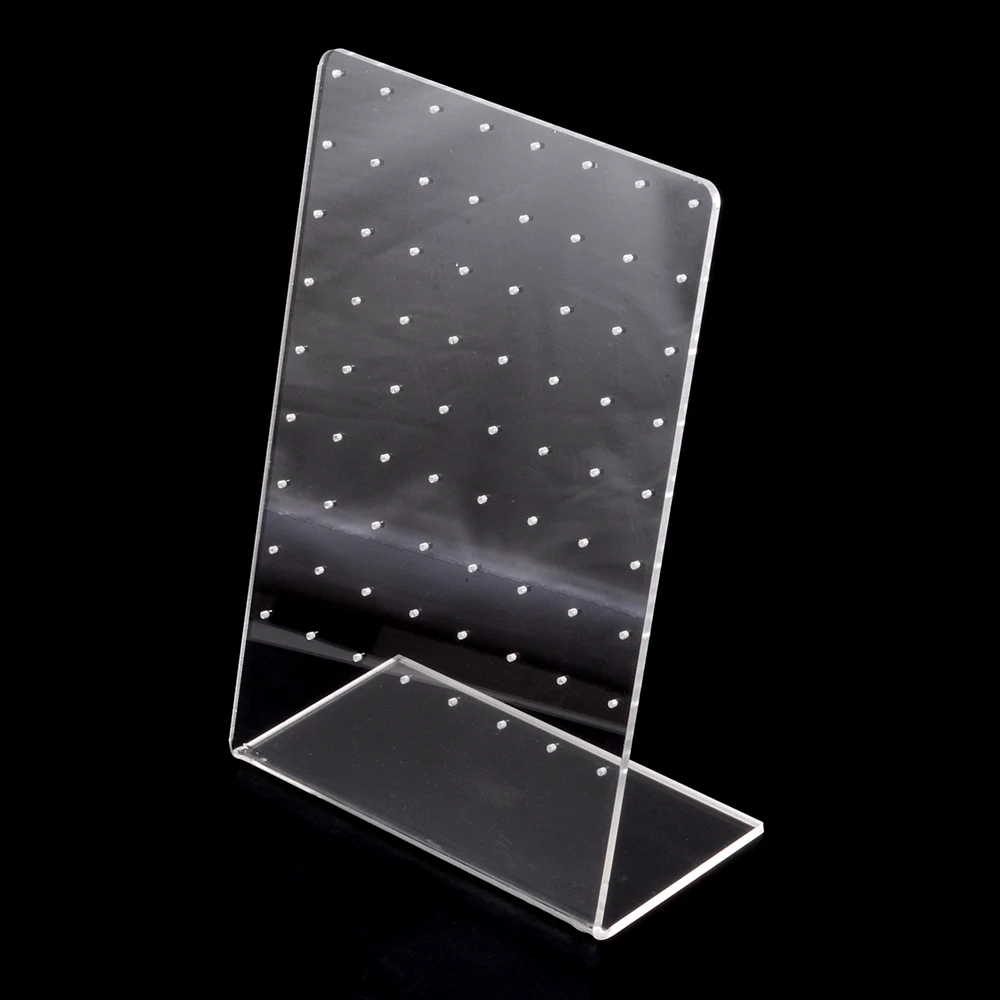 72 Holes Earring Display Holder Acrylic Stand Seller Piercing Jewelry Display Organizer Shelf Multi Ear Studs Storage Rack
