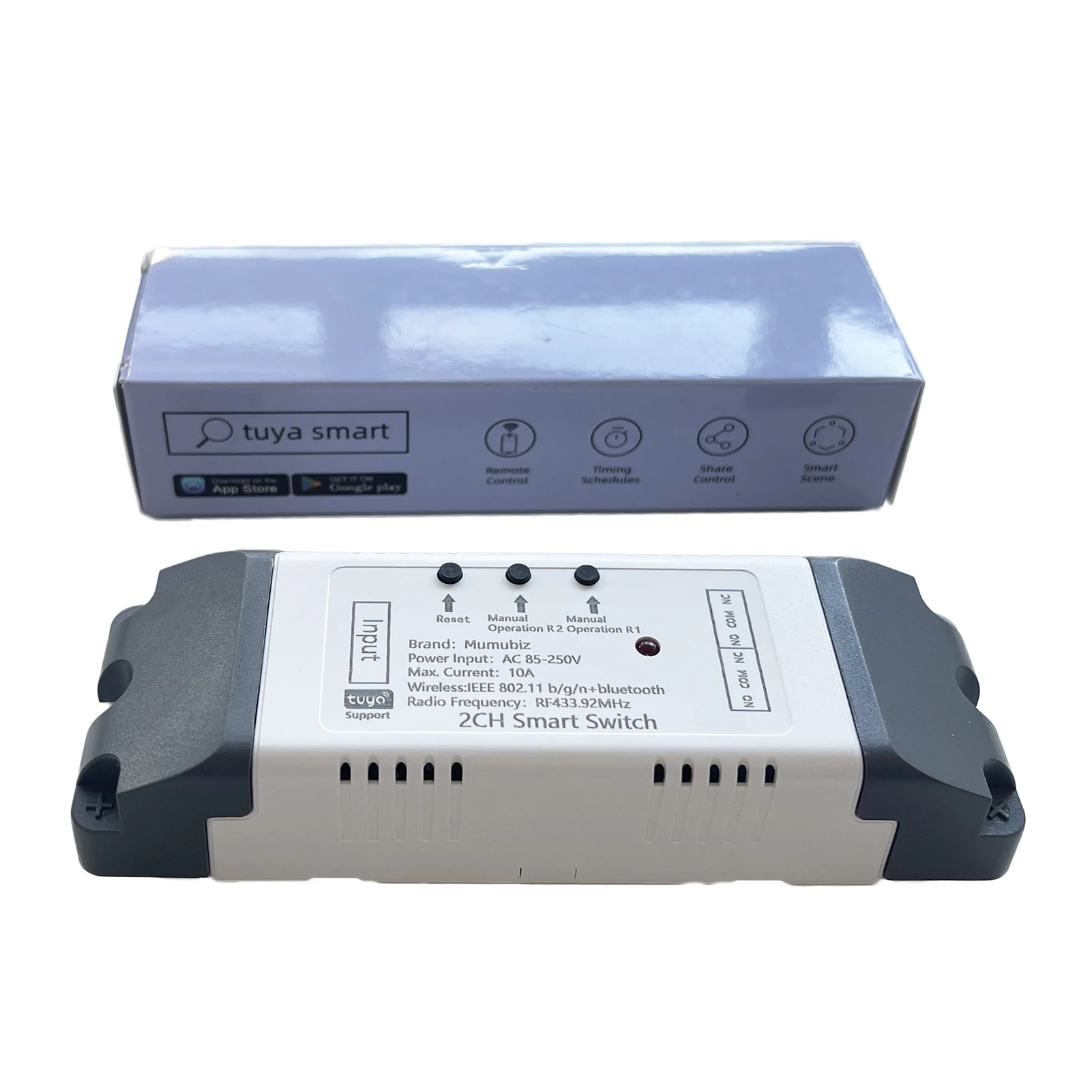 Tuya Smart Life WiFi Switch 90-250V Dry Contact Relay InterLock/ Selflock/ Momen