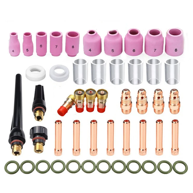

49PCS TIG welding short gas lens argon arc welding kit