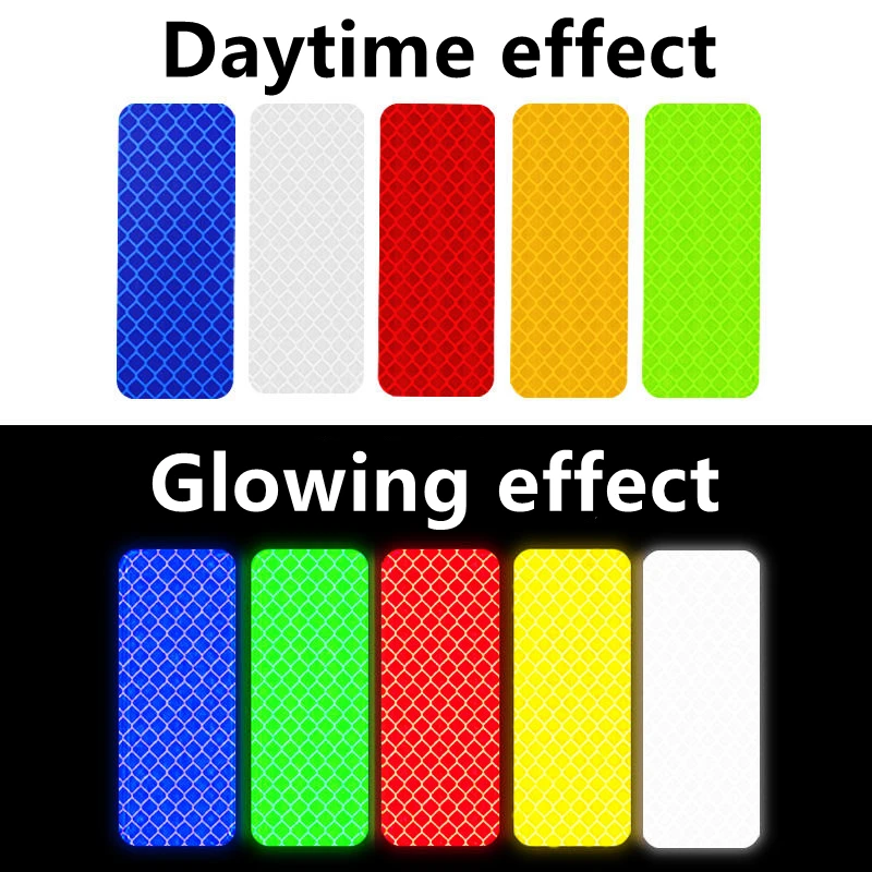 10pcs Safety Warning Reflective Stickers Secure Reflective Car Bumper Stickers Arrow Sticker fluorescent stickers
