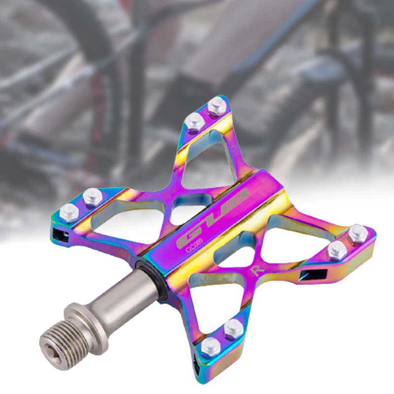 

Mountain Pedals Aluminum Alloy Plating Colorful Non-slip Road Bike Pedal Bearing Folding Bike Pedal Bicicleta Pedal