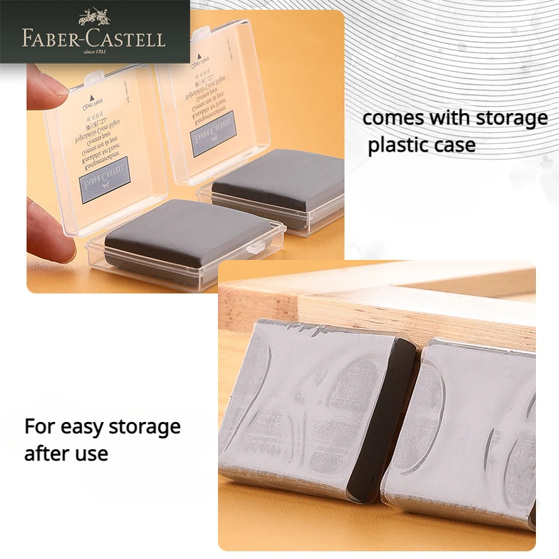 1Pc Faber-Castell Drawing Art Kneaded Erasers for Correcting,Lightening  Charcoal Pencil and Pastel Artists Works, Gray in Box - AliExpress