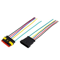 6Pin Waterproof AMP Auto Connector 18AWG Male Female with Wire Quick Disconnect for Truck DJ7061-1.5-11/21 OEM 282090-1/282108-1 2
