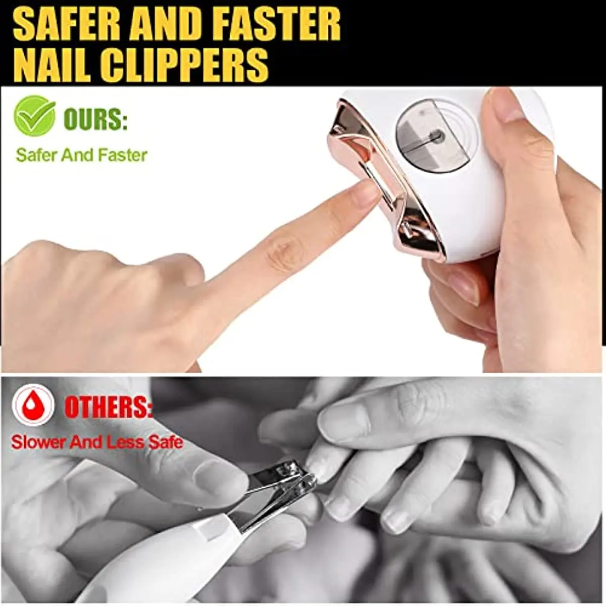 Electric Nails Clipper Full Automatic Nail Clipper Fast Anti Splash Anti Pinch Tools Nail Sharpener