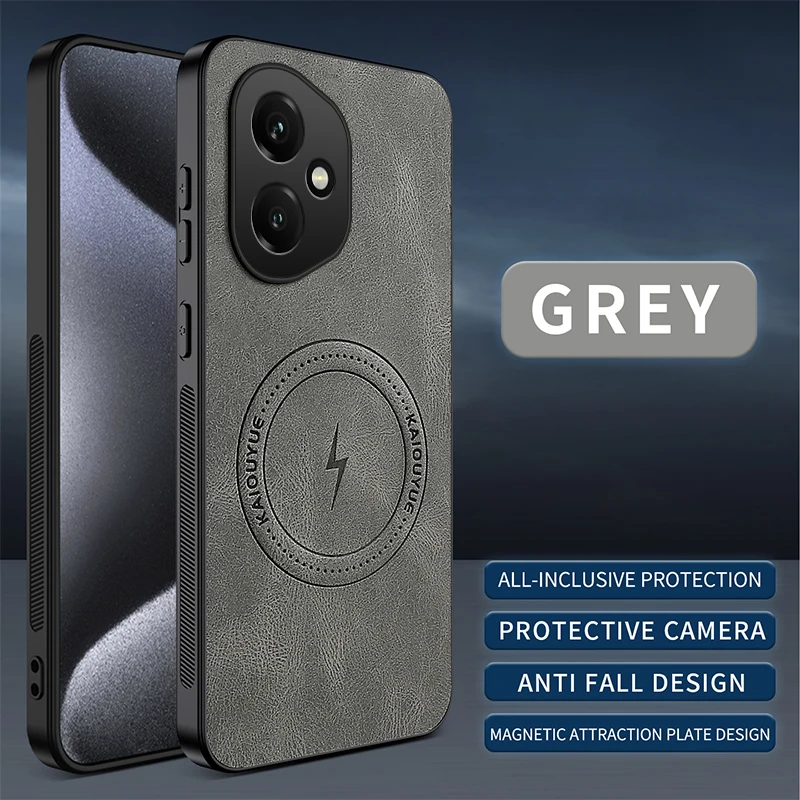 Luxury Leather Magnetic Matte Phone Case - Premium Business Style Back Cover