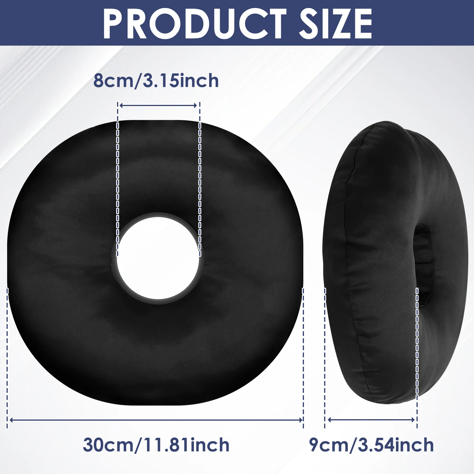 Cotton Ear Piercing Pillow for Side Sleepers Relief