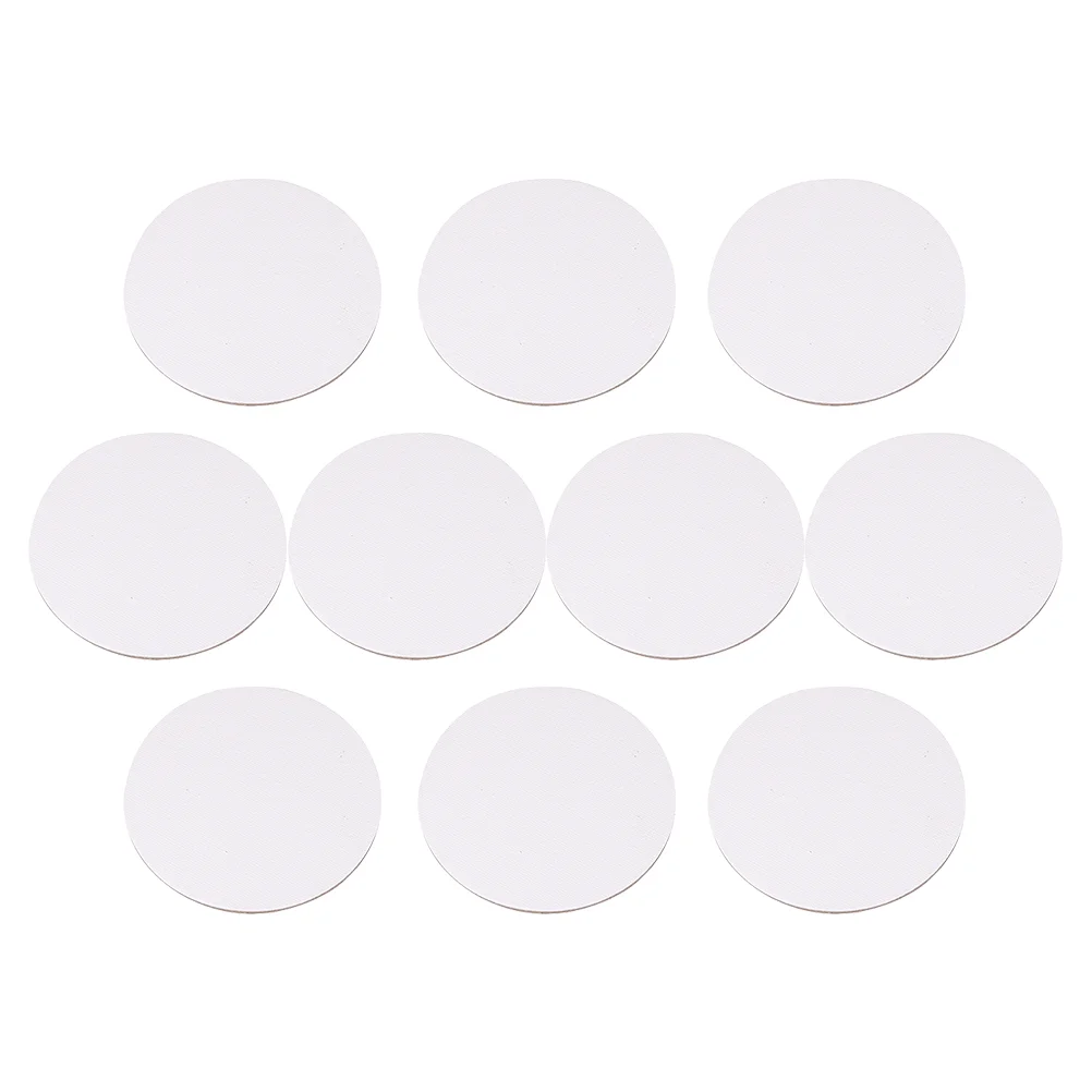 10 Pcs Round Oil Painting Board Frame Canvas Artist Drawing Boards Cardboard Cotton Tools For
