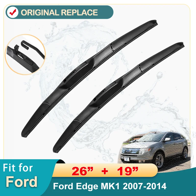 

For Ford Edge MK1 2007-2014 Car Front Rear Wiper Blades Soft Rubber Windscreen Wipers Auto Windshield 26"+20" 2011 2012 2013