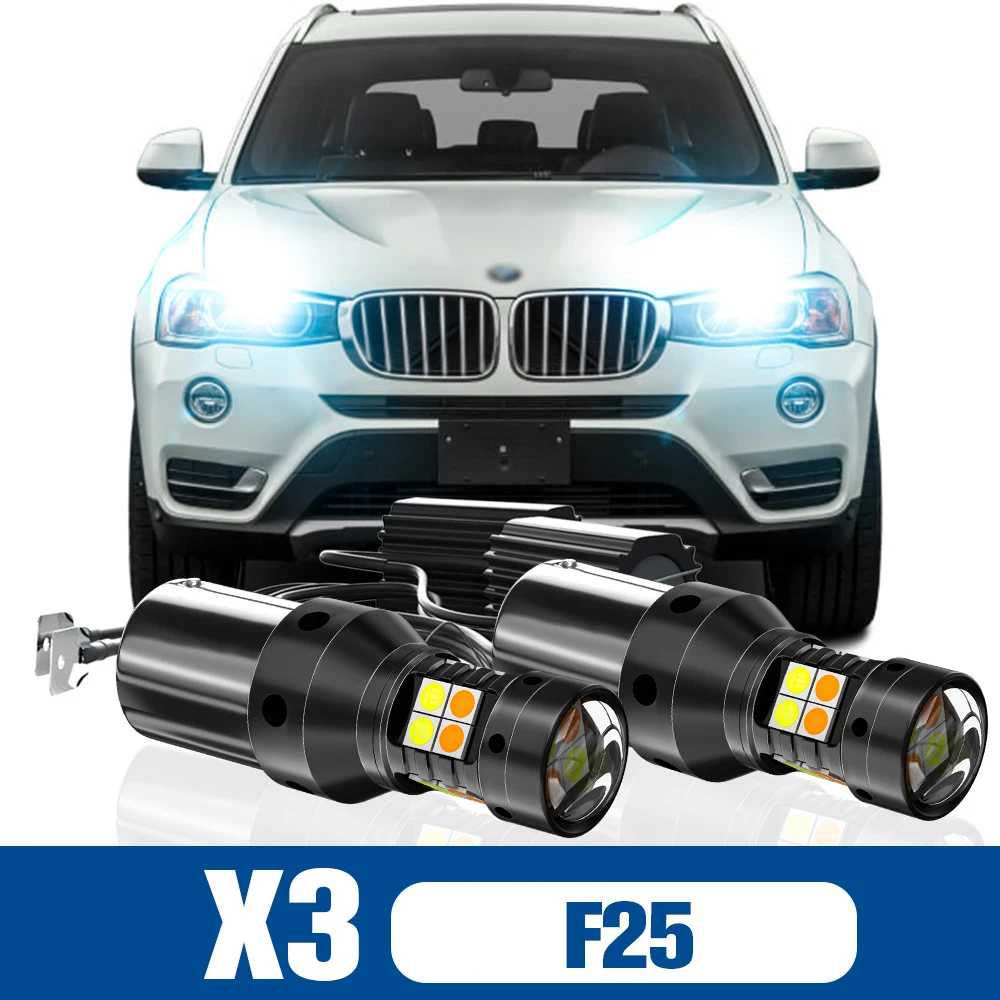 

2pcs LED Dual Mode Turn Signal+Daytime Running Light DRL Accessories Canbus For BMW X3 F25 2010-2017 2011 2012 2013 2014 2015