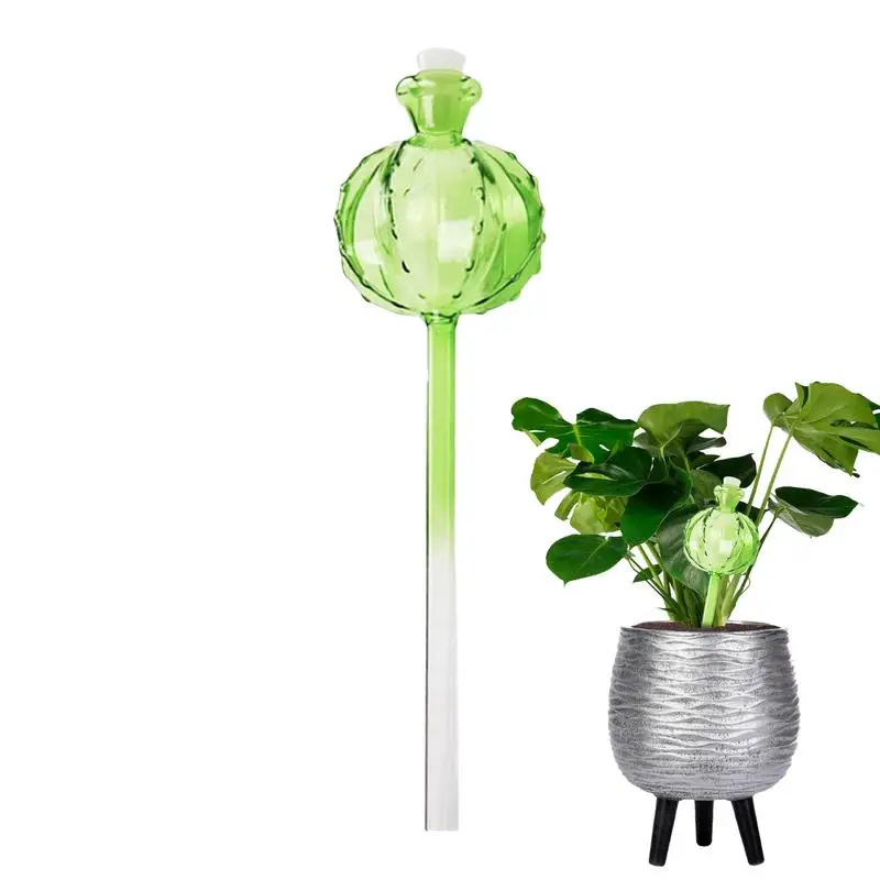 

Plant Watering Globes Automatic Plant Watering Bulbs Self Watering Globe Balls Green Cactus-Shaped Glass Watering Globes