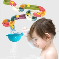 Baby Bath Toys Water Slide Track with Suction Cup Ducks DIY Marble Race Run Assembling Bathroom Bathtub Kids Toy Children Gifts 2