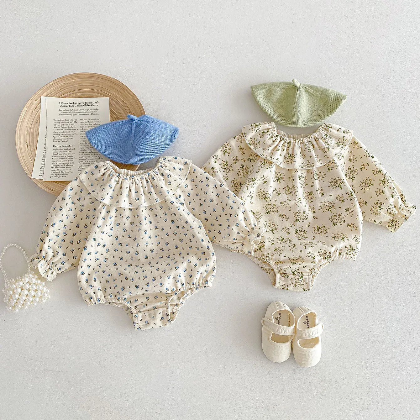 

MILANCEL Baby Girls Clothes Ruffle Collar Infant Girls Clothes Baby Outfit Long Sleeve