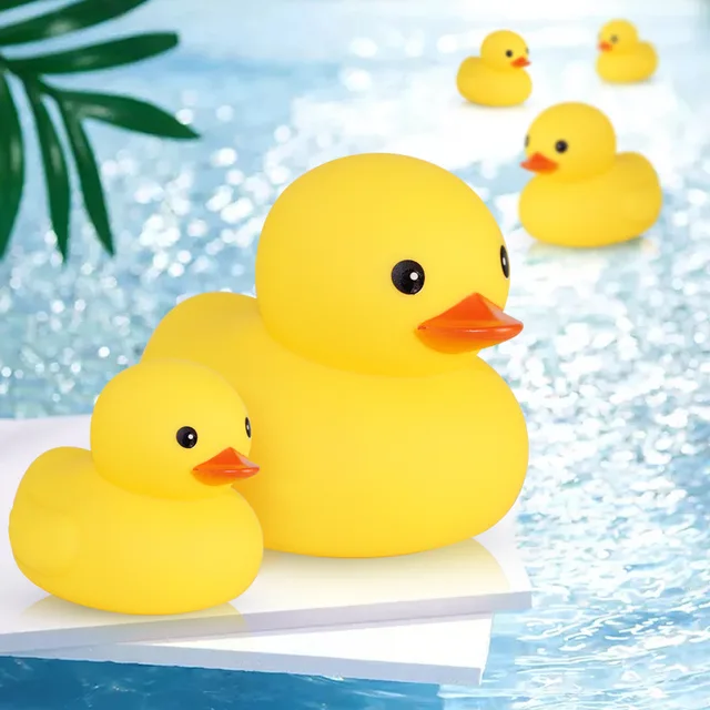 Baby Rubber Race Fun Educational Musical for Children Squeaky Duck Bath Toys Big Yellow Duck Bathroom Water Bathing Toys 1