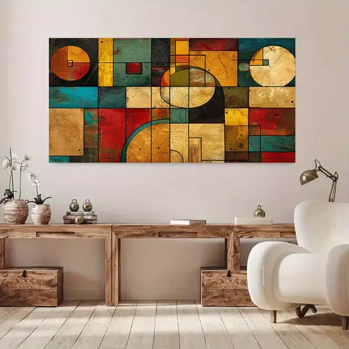 1pc Modern Abstract Frameless Canvas Art Print Deco Poster for Living Room, Bedroom, Dining Room Horizontal Wall Hanging Artwork - Image 3