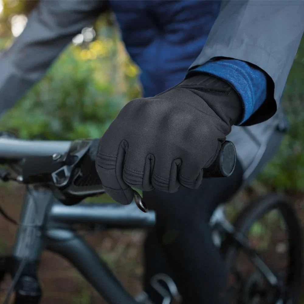 Touch Screen Thermal Windproof Cold Weather Winter Warmer Fleece Snowboard Tactical Hard Shell Full Finger Gloves