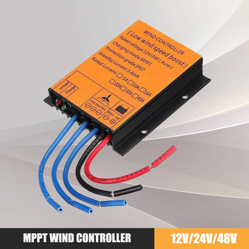 MPPT Waterproof PWM Wind Turbine Charge Controller 20A 30A Low Wind