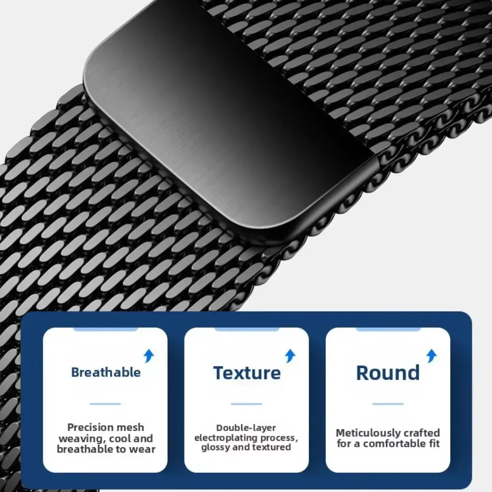 20mm Easy Quick Fit Milanese Loop Magnetic Metal Strap