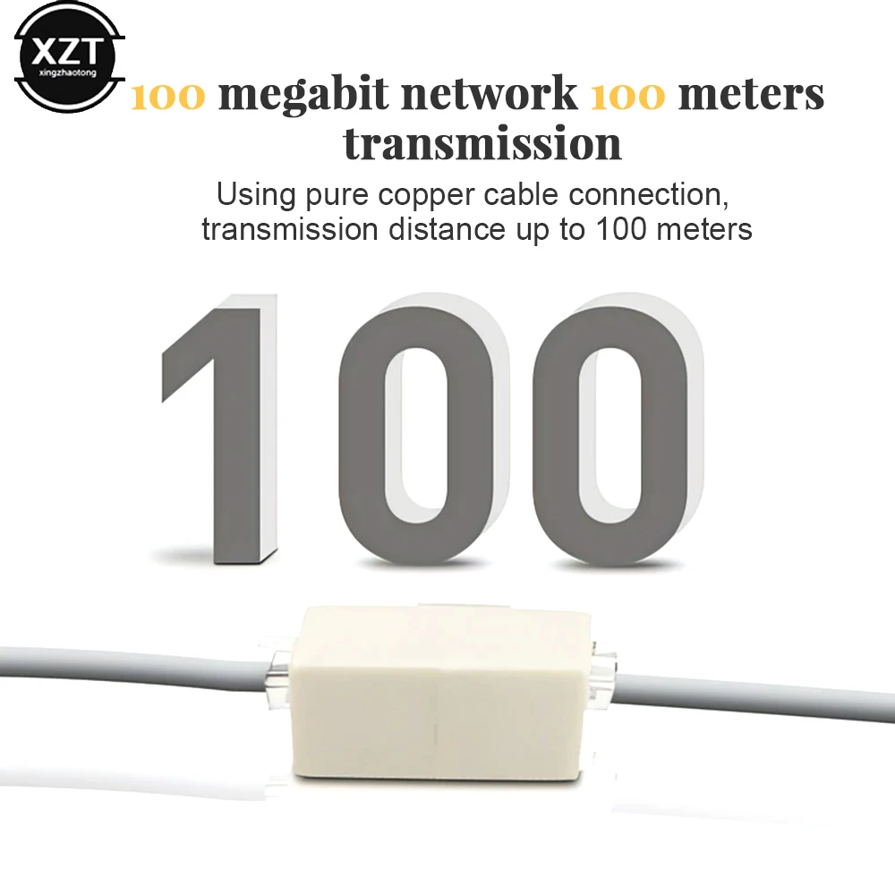 10Pcs RJ11 6P4C Double Ports Female Plug Telephone Connector Line Splitter Extender Plug Adapter