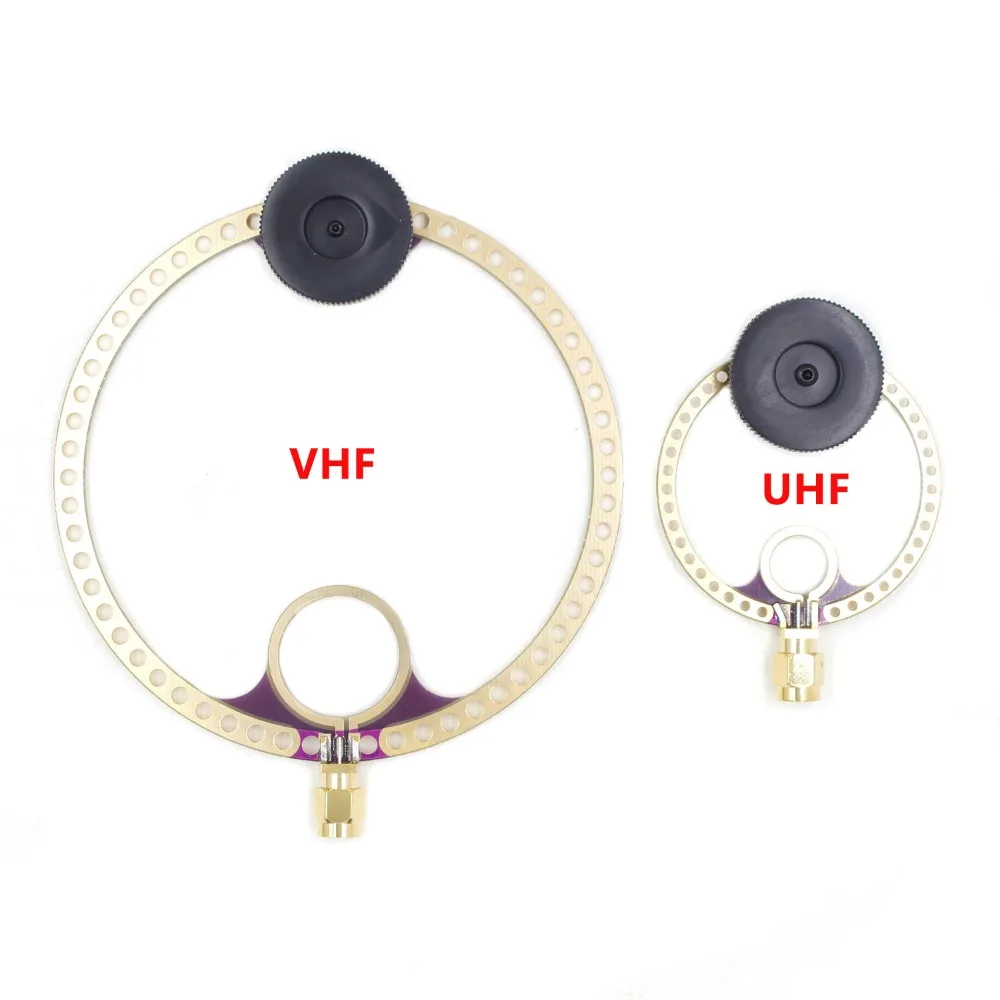 2pcs FM 안테나 도넛 안테나 UV UHF + VHF FM 400M-470MHz 80M-150MHz HFDY Malahiteam DSP DSP2 라디오 수신기 용 SMA 인터페이스