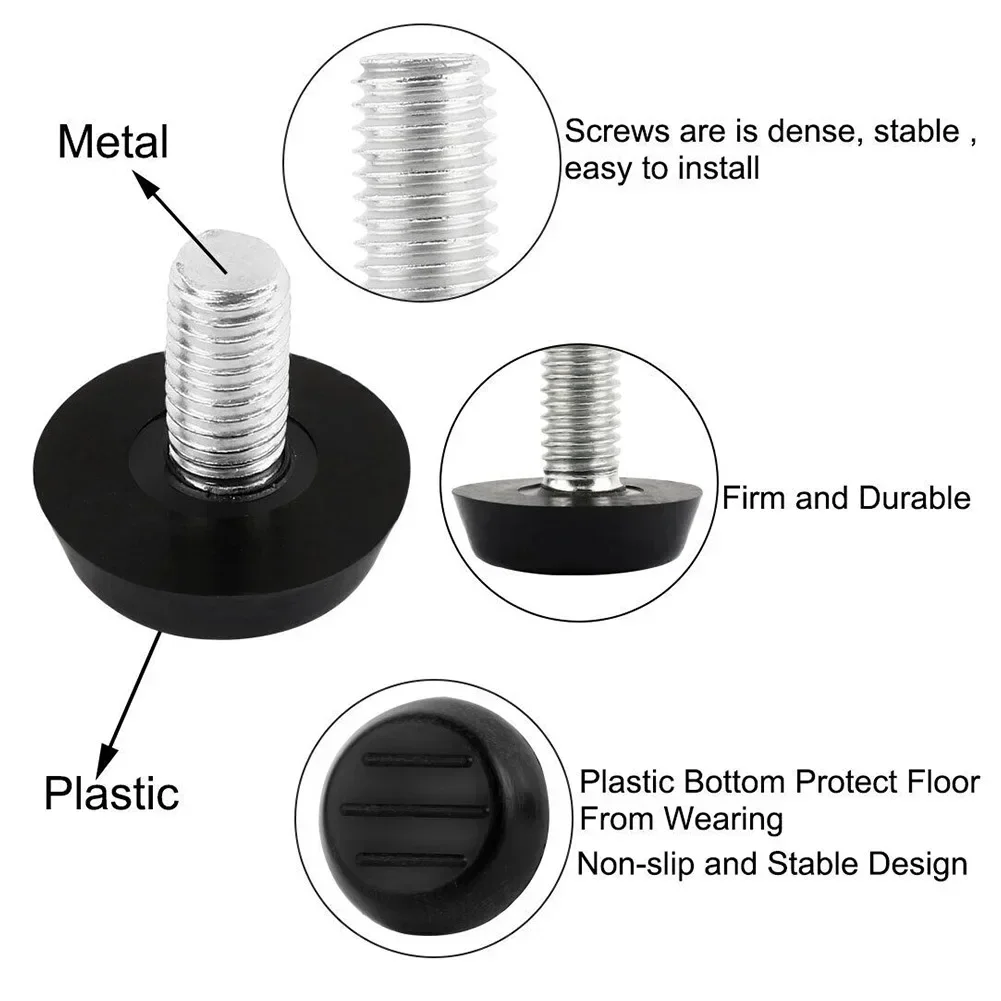 20PCS Adjustable Furniture Leveling Feet 21mm Base Home Office Furniture Glide Leveler For Sofa Table Chair Cabinet Heavier Desk furniture gliders furniture feet levelers