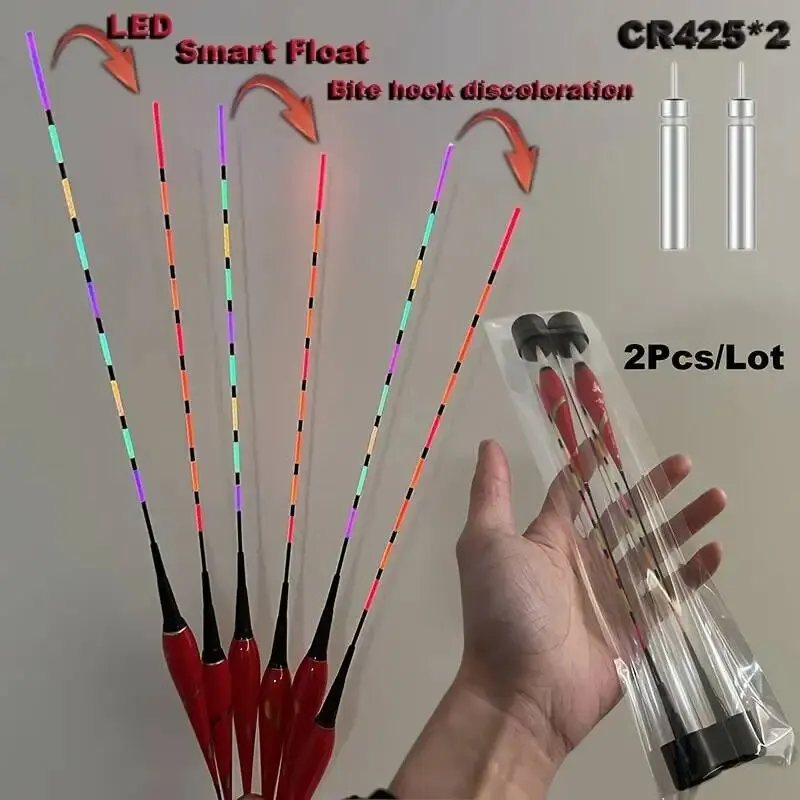 2 flotteurs LED indicateurs de touche - Changement de couleur électronique avec batterie CR425