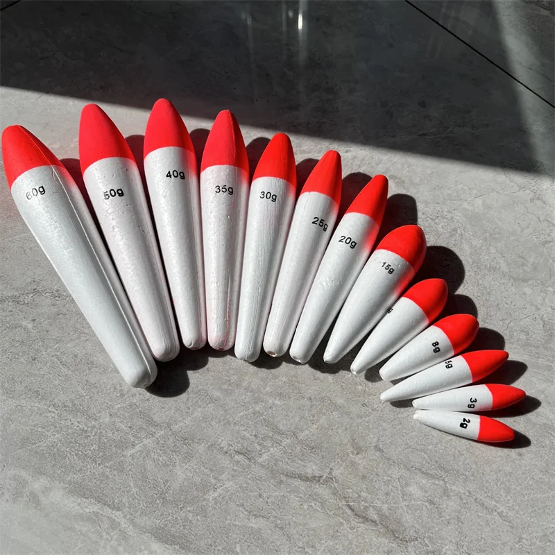 5pcs Buoyancy 2g-60g Foam Fishing Float Medium Pass Float Rock