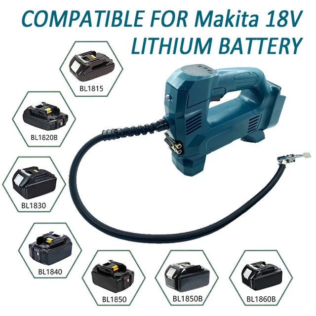 Autoreifen-Inflation pumpe Akku-elektrische Luftpumpe Autoreifen-Luft  kompressor für Makita 18V Batterie bl1850b bl1840b bl1830b