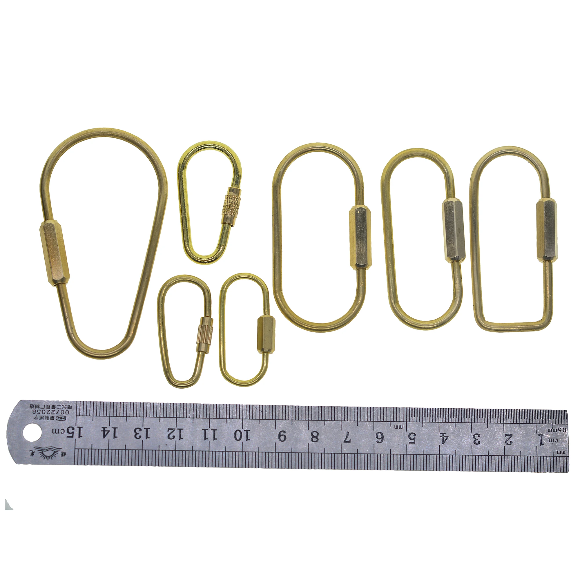 Elegant Brass Oval Hemisphere Heart Drop Carabiner Keychain Gift - 23 Stylish Options