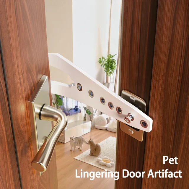 Cat Door Latch Bracket, Adjustable Size To Keep The Door Open, Prevent Dogs From Entering, No Tools Required and No Wall Damage 4