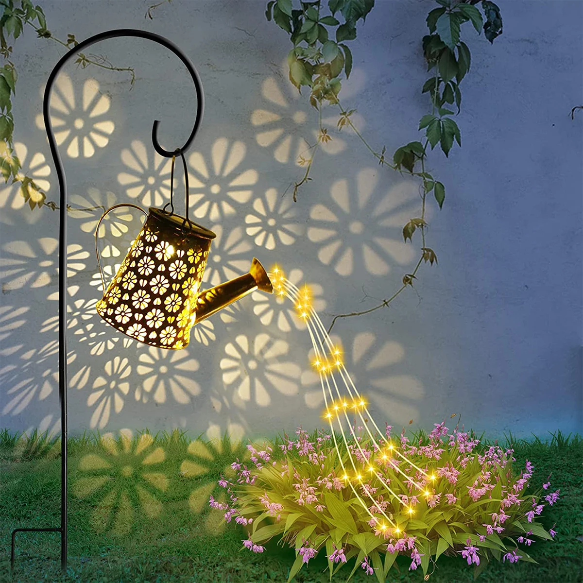 

Solar Watering Can Light Outdoor Hanging Kettle Lamp IP64 Waterproof Garden Light Sprinkler Fairy Light Patio Garden Decor