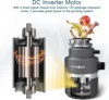 Disposal 1HP, Food Waste Disposal Continuous Feed, Garbage Disposal with Power Cord, Light Gray 6
