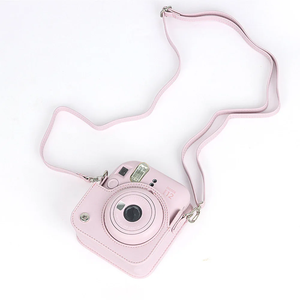para Nova Fujifilm Instax Mini 12 Câmera de Filme Instantâneo Bolsa de Couro do Plutônio Capa Case Escudo com Alça de Ombro Bolsa da Câmera 2023 - Image 2