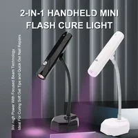 2-in-1 Desktop Smart Touch Sensing Nail Modeling Quick-drying Nail UV Hose Lamp Holder Lamp Bend Lamp Charge Nail Art Regularly 2