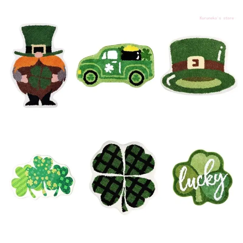 

День Святого Патрика Коврики для крыльца Добро пожаловать Коврик Lucky Clover Дверной коврик Домашний декор Коврик для ванной