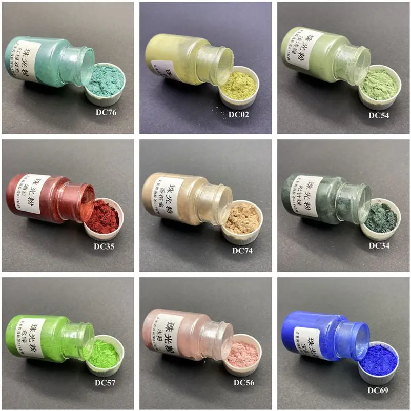 32 Colors Cosmetic Grade Pearlescent Natural Mica Mineral Powder Epoxy  Resin Dye Pearl Pigment Glitter Material