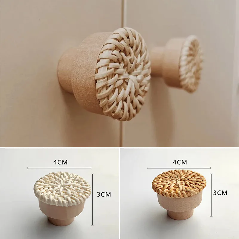 Furniture Knobs Wooden Round Door Handle