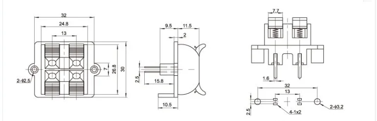 Cltgxdd 1 stücke 2 3 4 6 8 10 12 14 Positionen Stecker Terminal Push-In Jack Last Frühling audio Lautsprecher Terminals Steckdose Clip – Detail 4