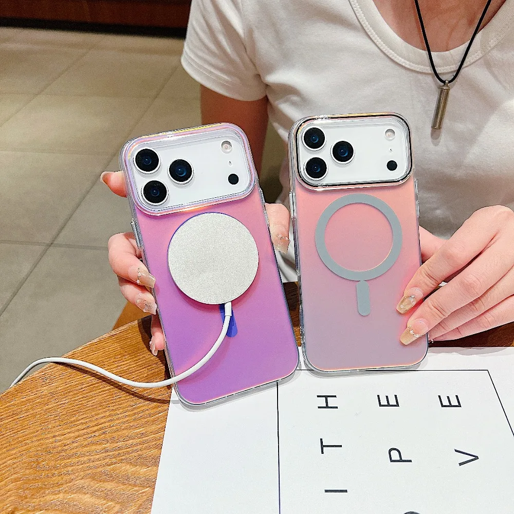 iPhone Glitter Rainbow MagSafe Shockproof Case 2