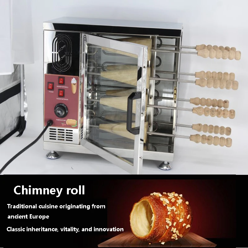 

Stainless Steel Hungarian Chimney Cake Oven Kurtos Kalacs Waffle Maker Machine Donut Ice Cream Chimney Cakes Snack Equipment
