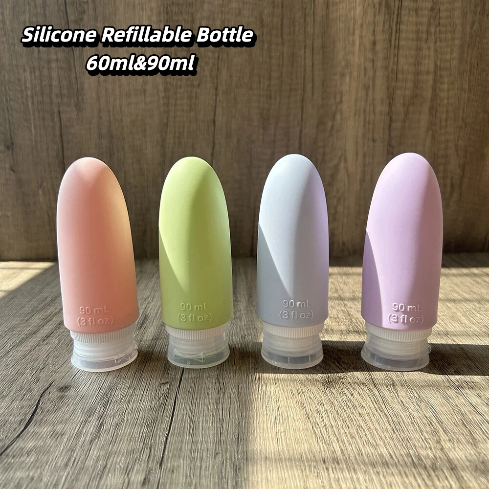 Leak-Proof Silicone Travel Bottles Set
