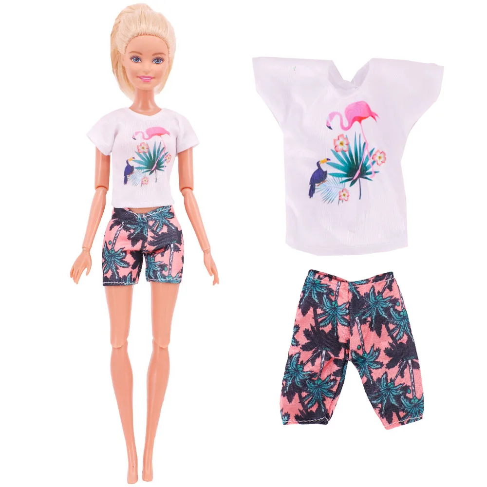 Fashion Doll Dress Beach Sportswear Skirt Casual Clothes Outfit Fit Barbis&BJD Doll Clothing Doll Accessories Toys For Girls